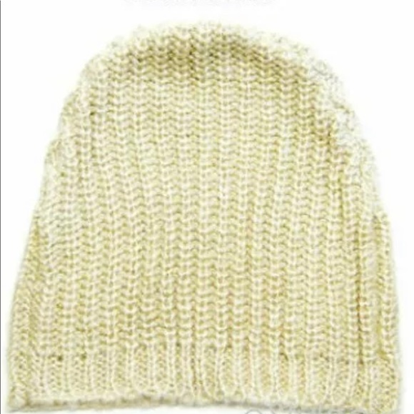 Calvin KIein Knit Beanie Ski Skull Hat Beige Gold - Picture 2 of 5